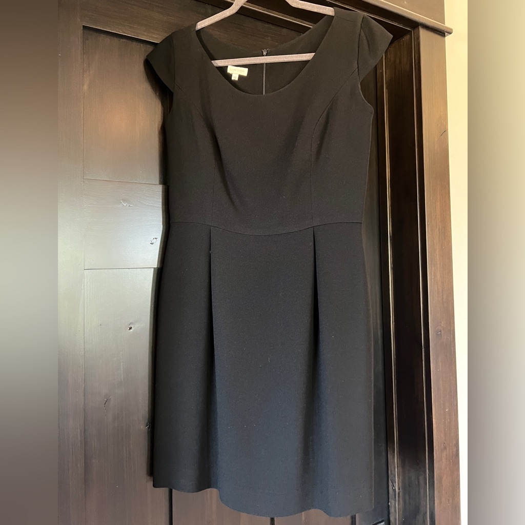 Lynn Lugo Black Cap Sleeve Work Dress